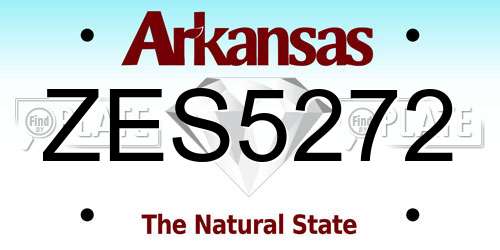ZES5272 Arkansas License Plate
