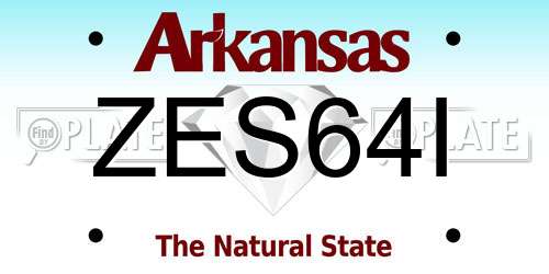 ZES64I Arkansas License Plate