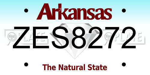 ZES8272 Arkansas License Plate