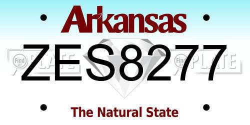 ZES8277 Arkansas License Plate