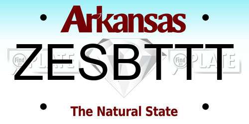 ZESBTTT Arkansas License Plate