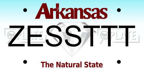 ZESSTTT Arkansas License Plate