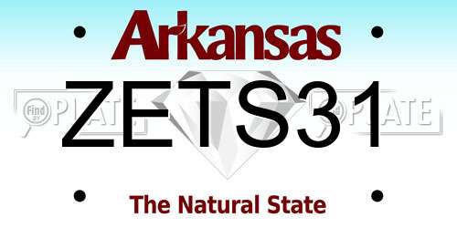 ZETS31 Arkansas License Plate