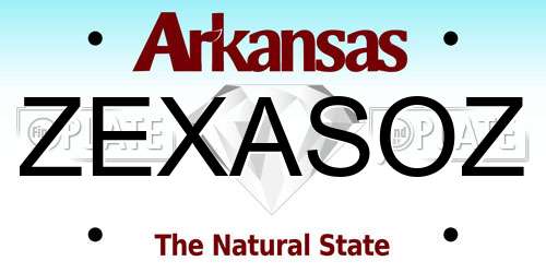 ZEXASOZ Arkansas License Plate