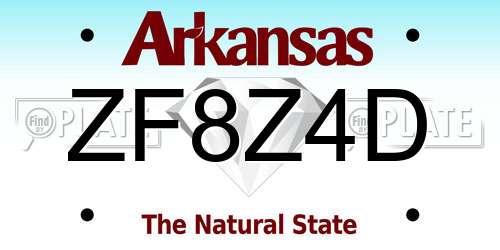 ZF8Z4D Arkansas License Plate