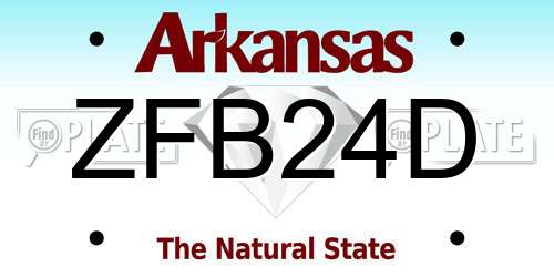 ZFB24D Arkansas License Plate