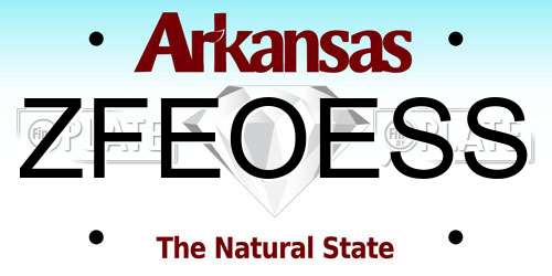 ZFEOESS Arkansas License Plate