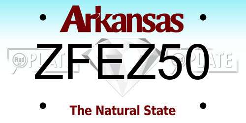 ZFEZ50 Arkansas License Plate