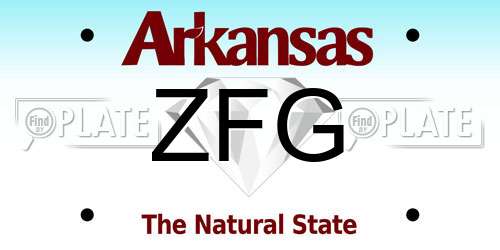 ZFG Arkansas License Plate