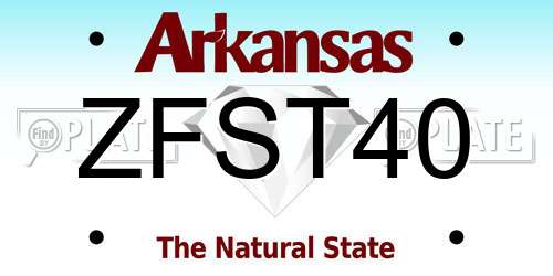 ZFST40 Arkansas License Plate