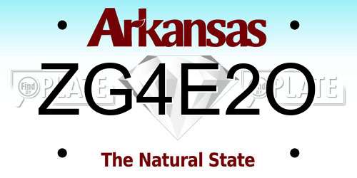 ZG4E2O Arkansas License Plate