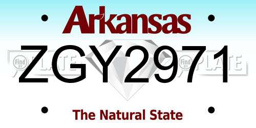 ZGY2971 Arkansas License Plate