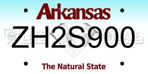 ZH2S900 Arkansas License Plate