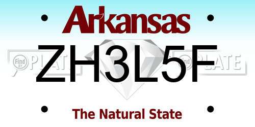 ZH3L5F Arkansas License Plate