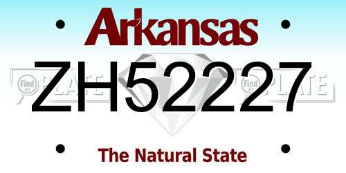 ZH52227 Arkansas License Plate