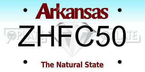 ZHFC50 Arkansas License Plate