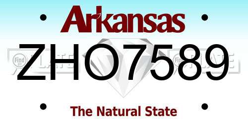 ZHO7589 Arkansas License Plate