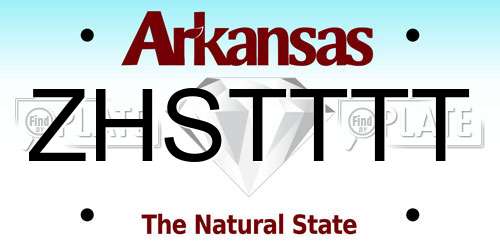 ZHSTTTT Arkansas License Plate