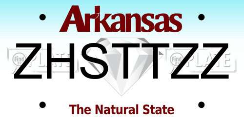 ZHSTTZZ Arkansas License Plate