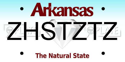 ZHSTZTZ Arkansas License Plate