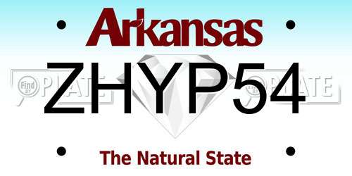ZHYP54 Arkansas License Plate
