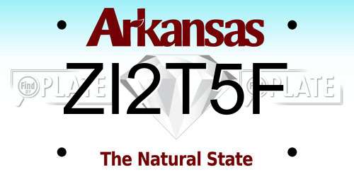 ZI2T5F Arkansas License Plate