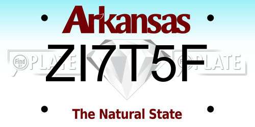 ZI7T5F Arkansas License Plate