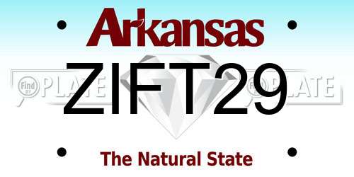 ZIFT29 Arkansas License Plate
