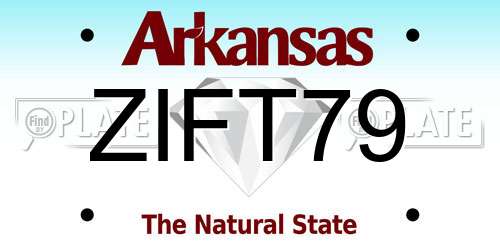 ZIFT79 Arkansas License Plate