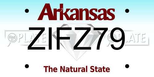 ZIFZ79 Arkansas License Plate