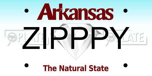 ZIPPPY Arkansas License Plate