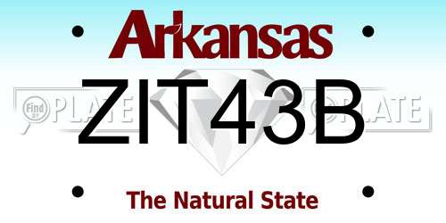 ZIT43B Arkansas License Plate