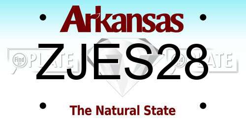 ZJES28 Arkansas License Plate
