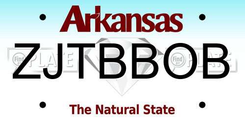 ZJTBBOB Arkansas License Plate