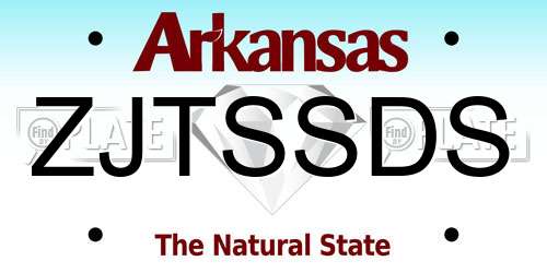 ZJTSSDS Arkansas License Plate