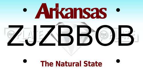 ZJZBBOB Arkansas License Plate