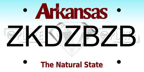 ZKDZBZB Arkansas License Plate