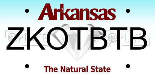 ZKOTBTB Arkansas License Plate