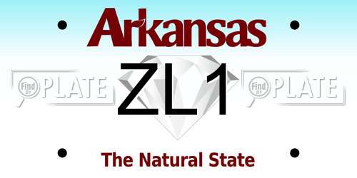 ZL1 Arkansas License Plate