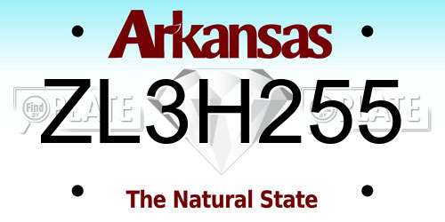ZL3H255 Arkansas License Plate
