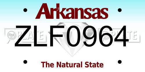 ZLF0964 Arkansas License Plate