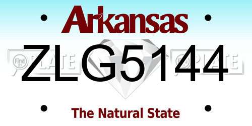 ZLG5144 Arkansas License Plate