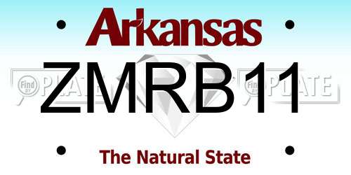 ZMRB11 Arkansas License Plate