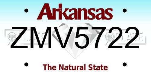 ZMV5722 Arkansas License Plate