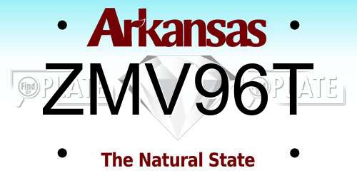 ZMV96T Arkansas License Plate
