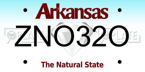 ZNO32O Arkansas License Plate