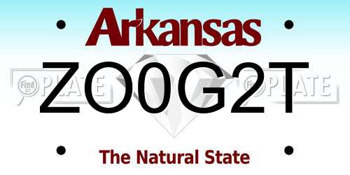 ZO0G2T Arkansas License Plate