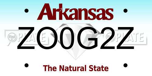ZO0G2Z Arkansas License Plate