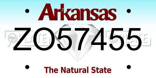 ZO57455 Arkansas License Plate
