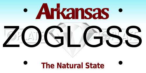 ZOGLGSS Arkansas License Plate